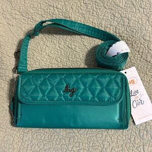Lug Turquoise Quilted Crossbody Bag